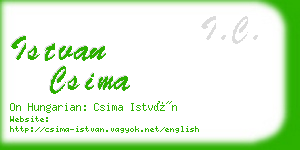 istvan csima business card